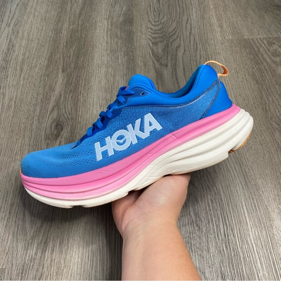Hoka One One Shoes - Hoka One One Bondi 8 Womens Size 11 B Blue Running Shoes Sneakers Cushion Walk
